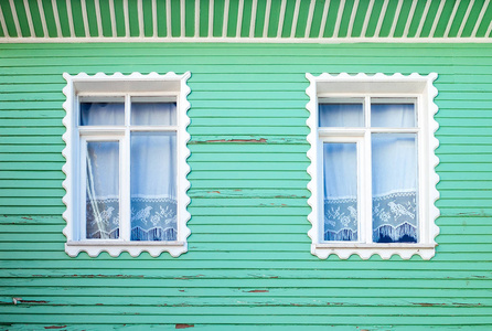 马尔马里斯，土耳其，老城区传统住宅的窗户