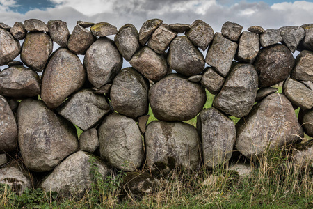 北爱尔兰石墙的细节