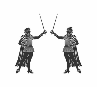 中世纪王子矢量插图