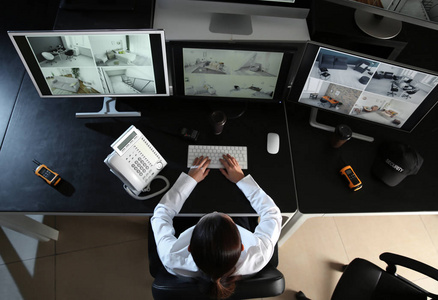 保安监控室图片