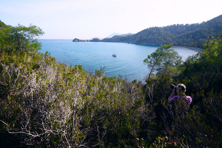 在土耳其的地中海海景