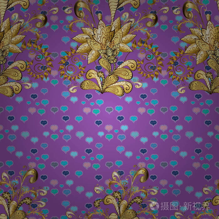 紫色和中性颜色的图案.