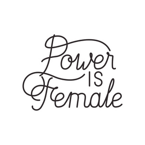 权力是女性标签隔离图标