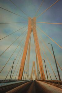 穆罗姆的新桥形象，被公认为俄罗斯最美丽的桥梁