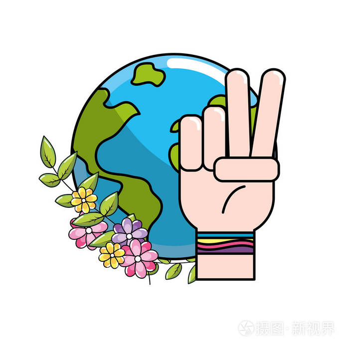 世界和平与和谐精神矢量图