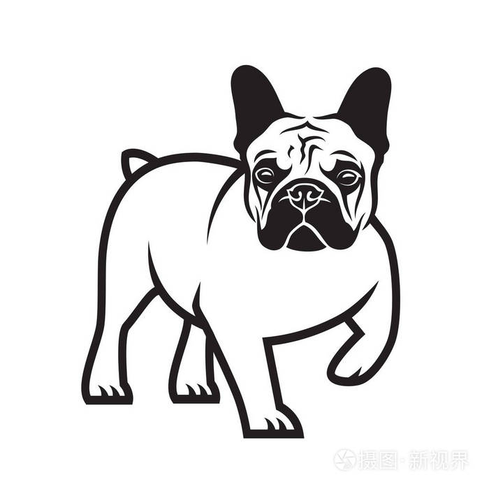 法国斗牛犬孤立矢量插图插画-正版商用图片17ln0y-摄图新视界