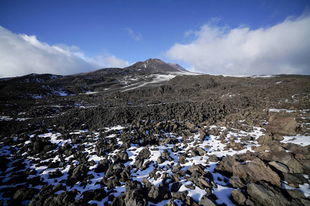 埃特纳火山景观西西里意大利。