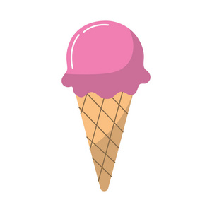 美味的冰淇淋，以刷新一天矢量插图