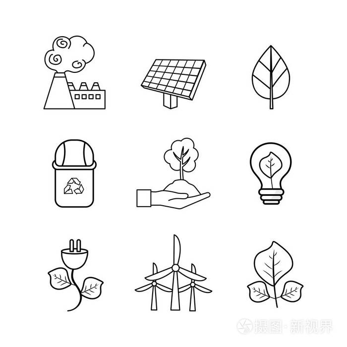 设置生态保护环境矢量图插画-正版商用图片17lr8c-摄图新视界