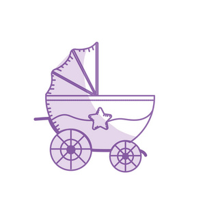剪影婴儿楼梯，用于运输矢量插图
