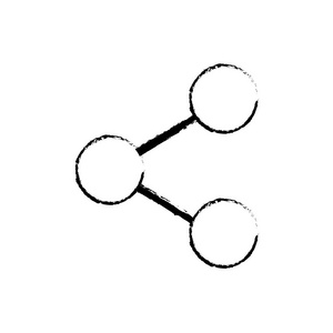 社会媒体共享技术连接矢量图