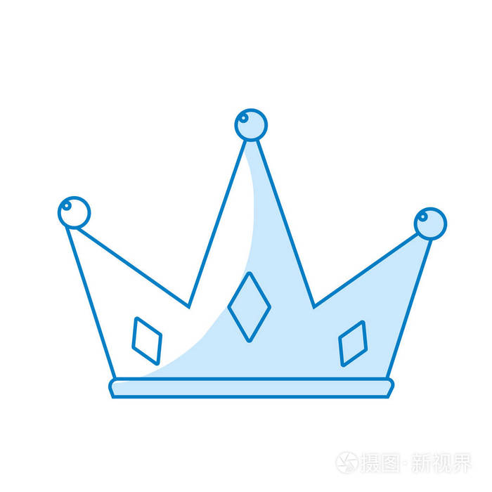 轮廓漂亮的国王皇冠荣耀和爪矢量插图
