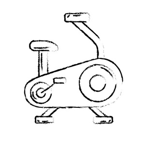 数字自行车机做运动和健康生活方式矢量插图