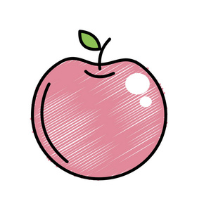 美味的苹果水果，异国食物矢量插图