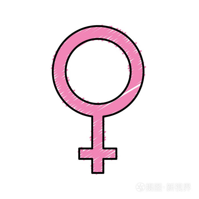 女性性别符号到特殊事件矢量插图