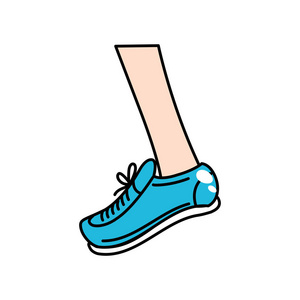 腿与运动运动鞋练习运动矢量插图