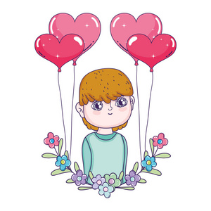 s day greeting card with boy. Vector illustration