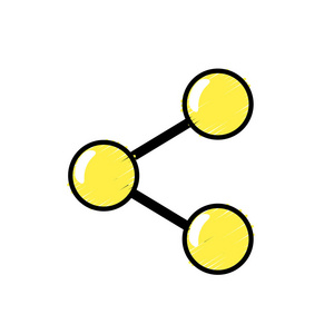 社会媒体共享技术连接矢量图