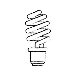 节能灯矢量插图设计