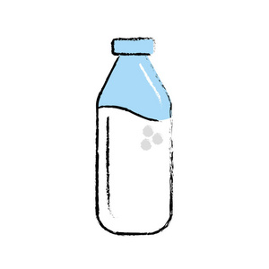 牛奶瓶玻璃，钙营养载体插图