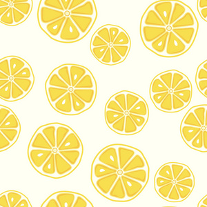新鲜和美味的黄色柠檬无缝模式