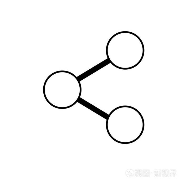 网络社交媒体共享技术连接矢量图