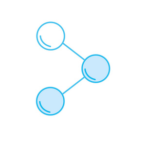剪影共享技术图标通信信息矢量图