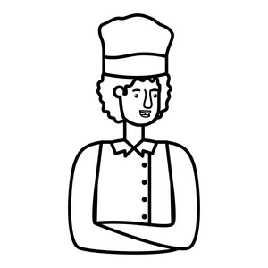 年轻人厨师头像字符