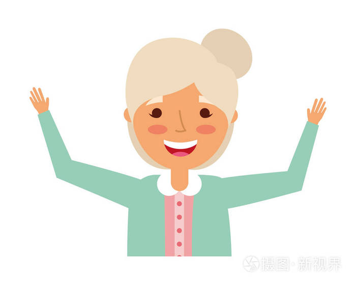 快乐的老年妇女祖母性格