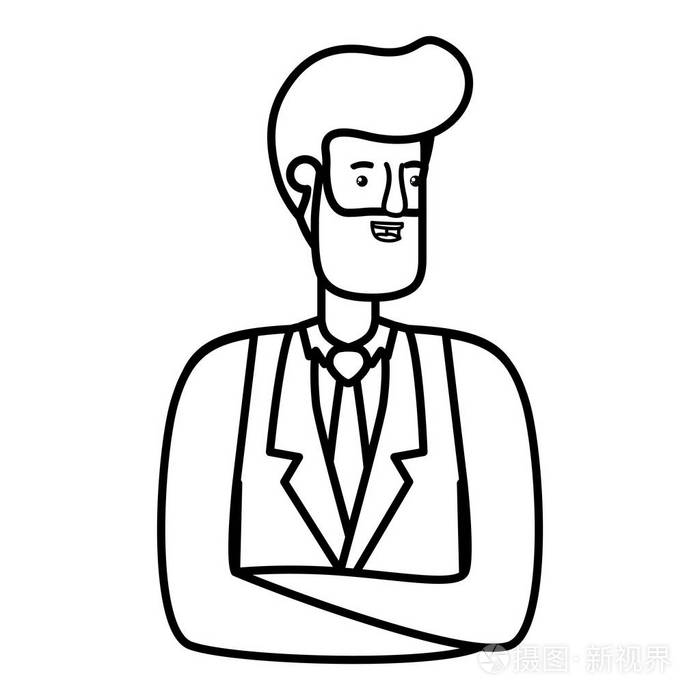 年轻的商人阿凡达字符插画-正版商用图片17m2bj-摄图新视界