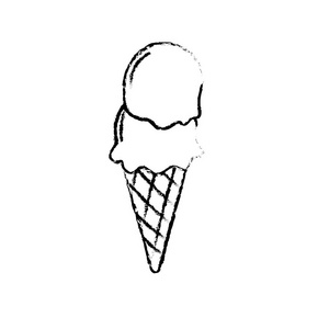 图示美味冰淇淋，以刷新一天矢量插图