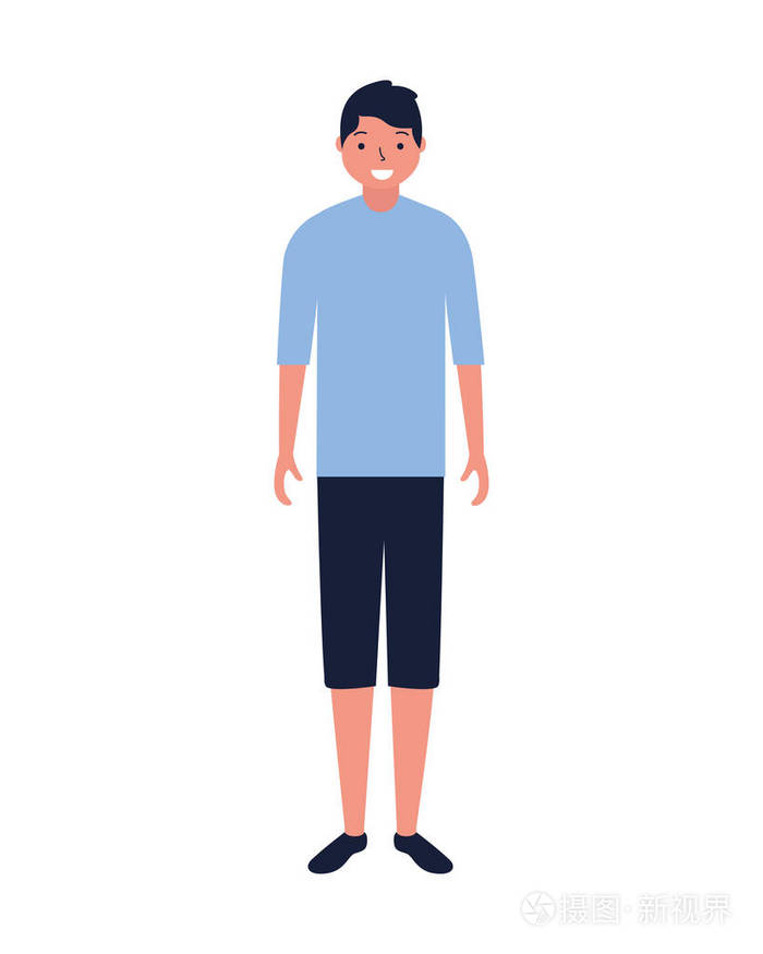 人站立的字符白色背景