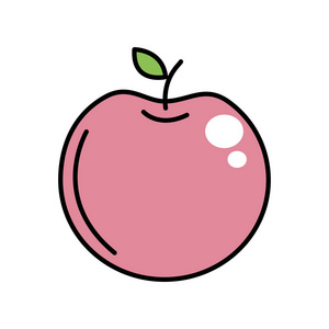 美味的苹果水果，异国食物矢量插图