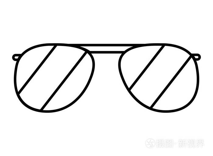 可爱的飞行员眼镜隔离图标插画-正版商用图片17m6iy-摄图新视界