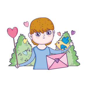 s day greeting card with boy. Vector illustration