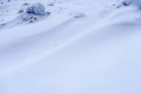 雪风丘背景。 冬天寒冷的天气质地。