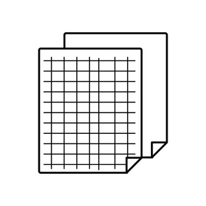 网格表研究和编写活动矢量插图