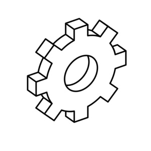 线齿轮工业技术信息图示矢量图