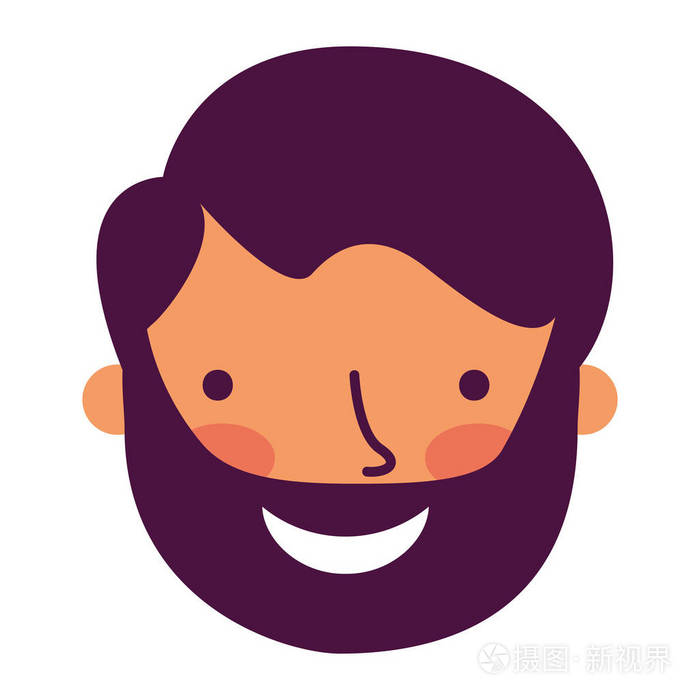 在白色背景上的人脸