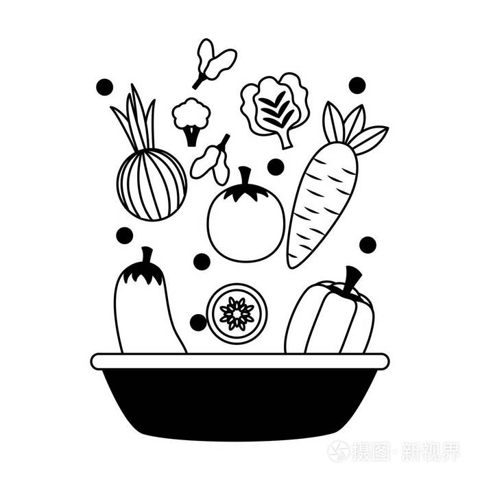 新鲜的健康食品插画-正版商用图片17ma24-摄图新视界