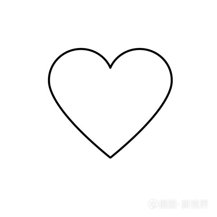 线心爱情浪漫符号设计矢量图