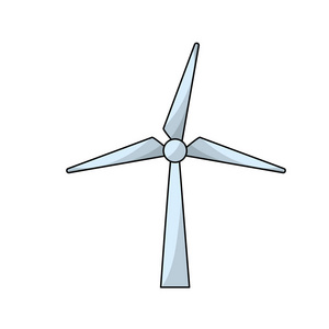 风力发电技术对环境保护矢量图
