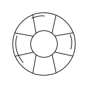 线浮到放松在海滩度假矢量插图