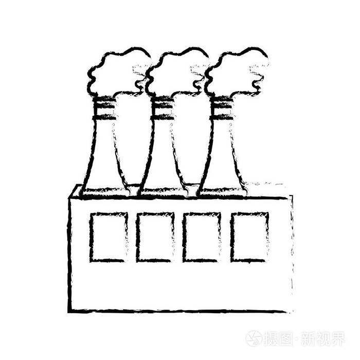 线污染工厂污染行星矢量插图环境插画-正版商用图片17mdt2-摄图新视界