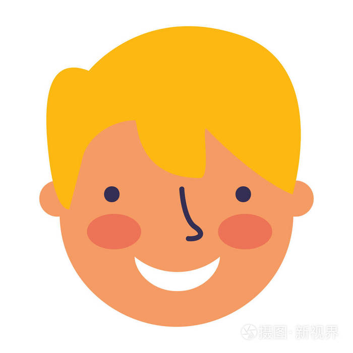 快乐的小男孩脸的性格