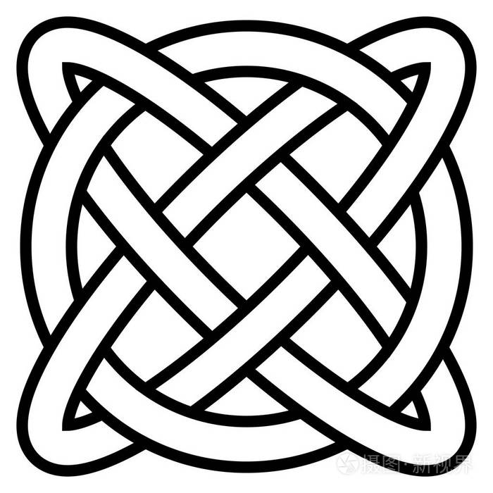 凯尔特结符号永恒生命无限矢量护身符符号l