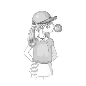 吹葫芦丝的少女图片-吹葫芦丝的少女素材-吹葫芦丝的少女插画-摄图新