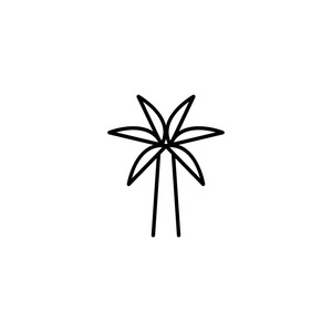 棕榈树图标矢量插图