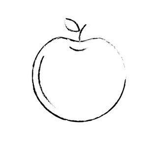 图形美味的苹果水果，异国食物矢量插图