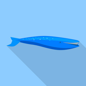 蓝鲸图标，平面样式